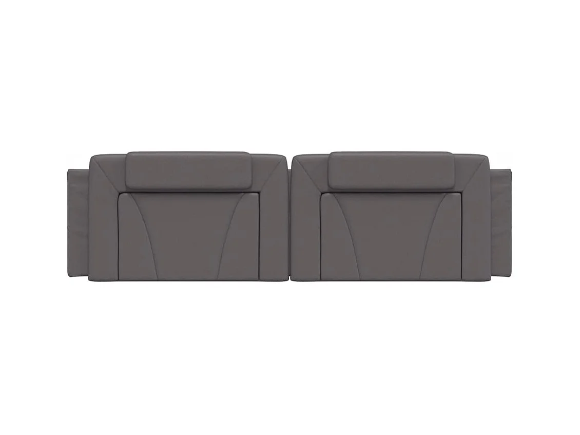 Grijs hoofdbordkussen 180 cm kunstleer