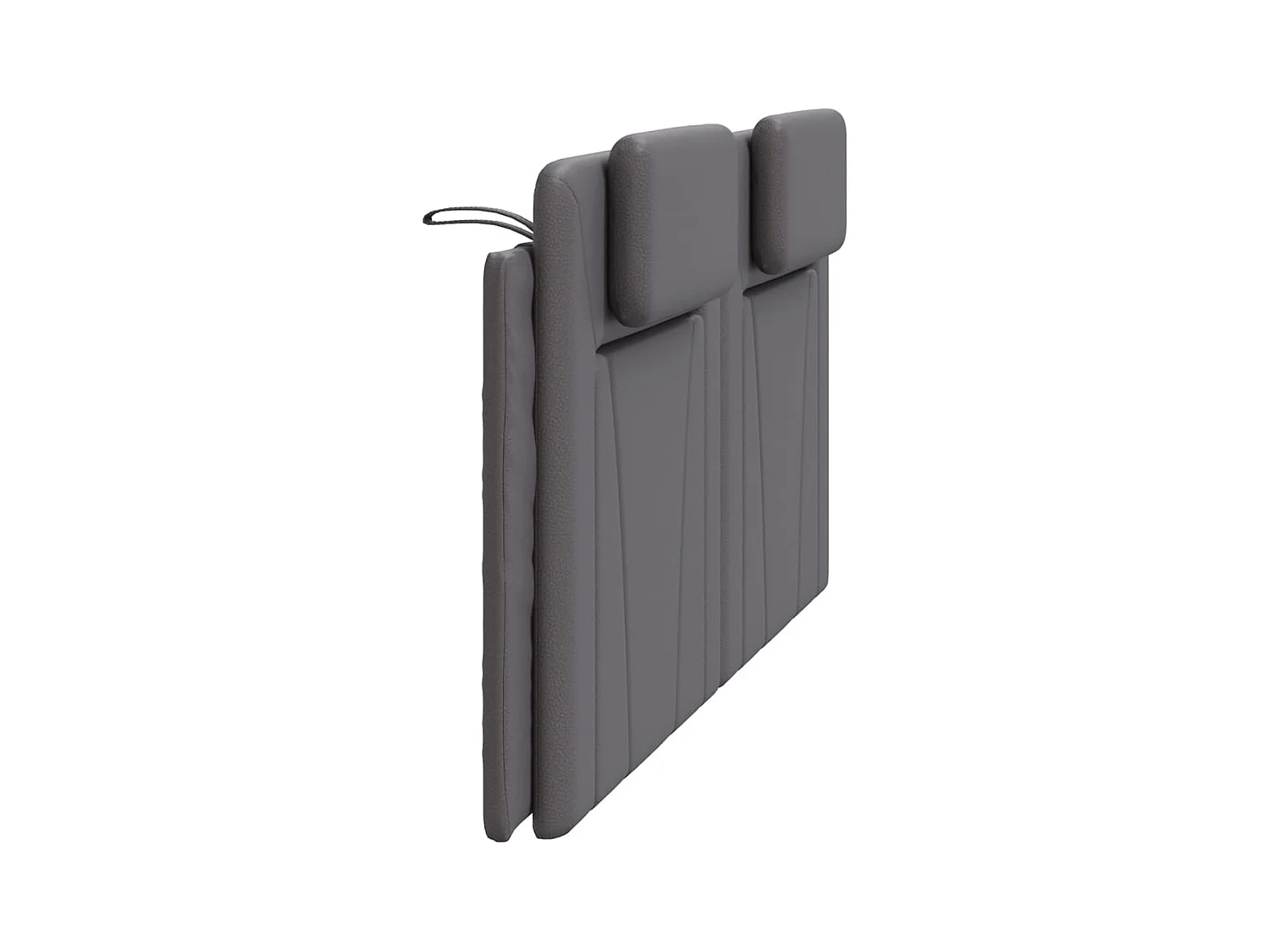 Grijs hoofdbordkussen 180 cm kunstleer