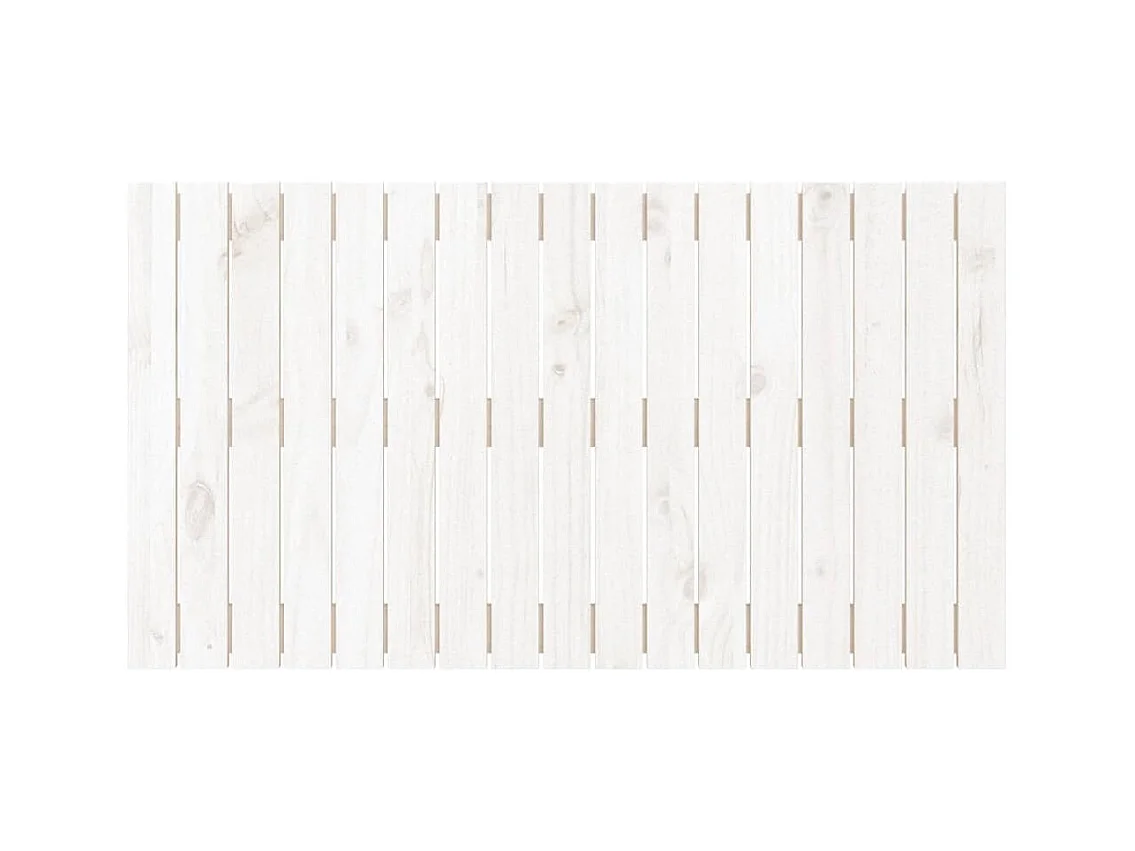 Wandhoofdbord Wit 108x3x60 cm Massief grenenhout
