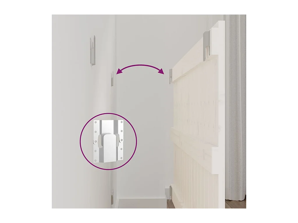 Wandhoofdbord Wit 108x3x60 cm Massief grenenhout