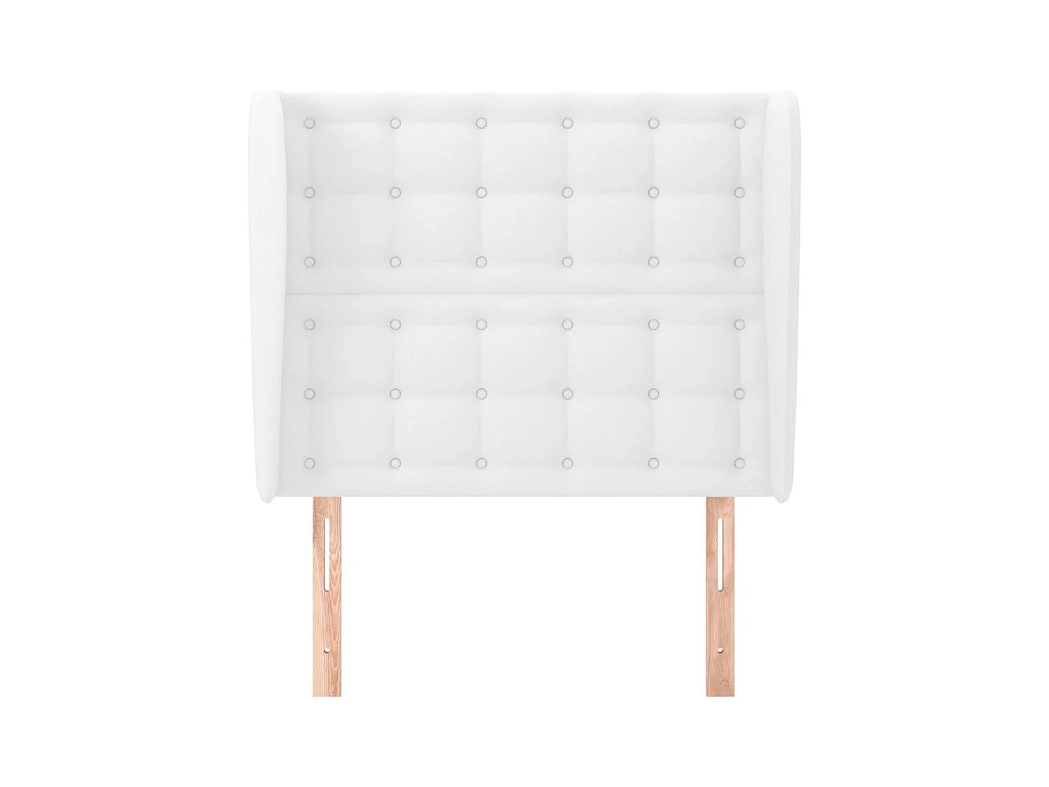 Tête de lit avec oreilles Blanc 83x23x118/128 cm Similicuir