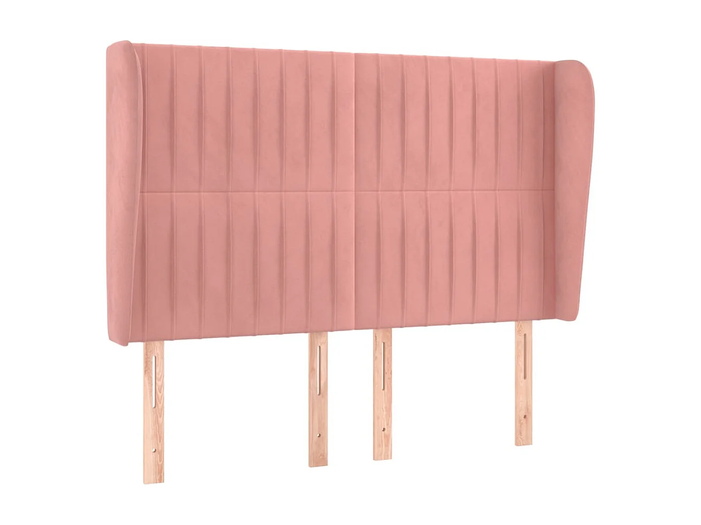 Testiera con ali Rose 147x23x118/128 cm Velluto