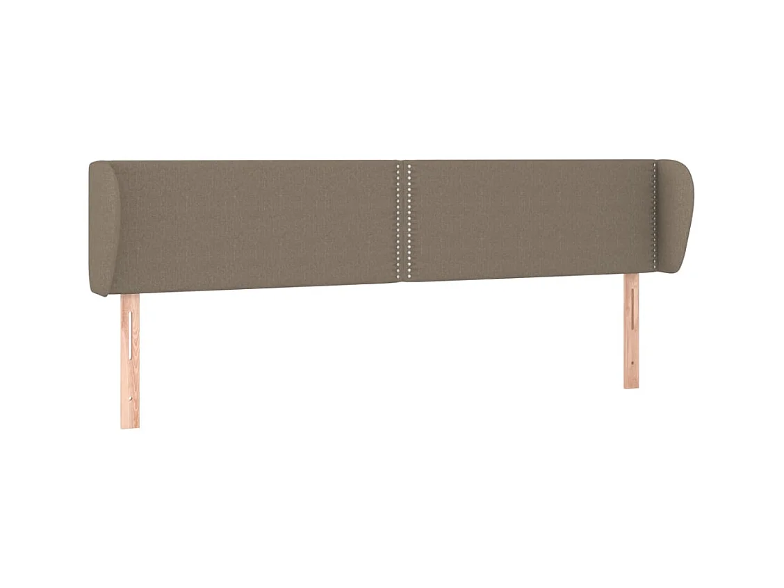 Tête de lit avec oreilles Taupe 183x23x78/88 cm Tissu