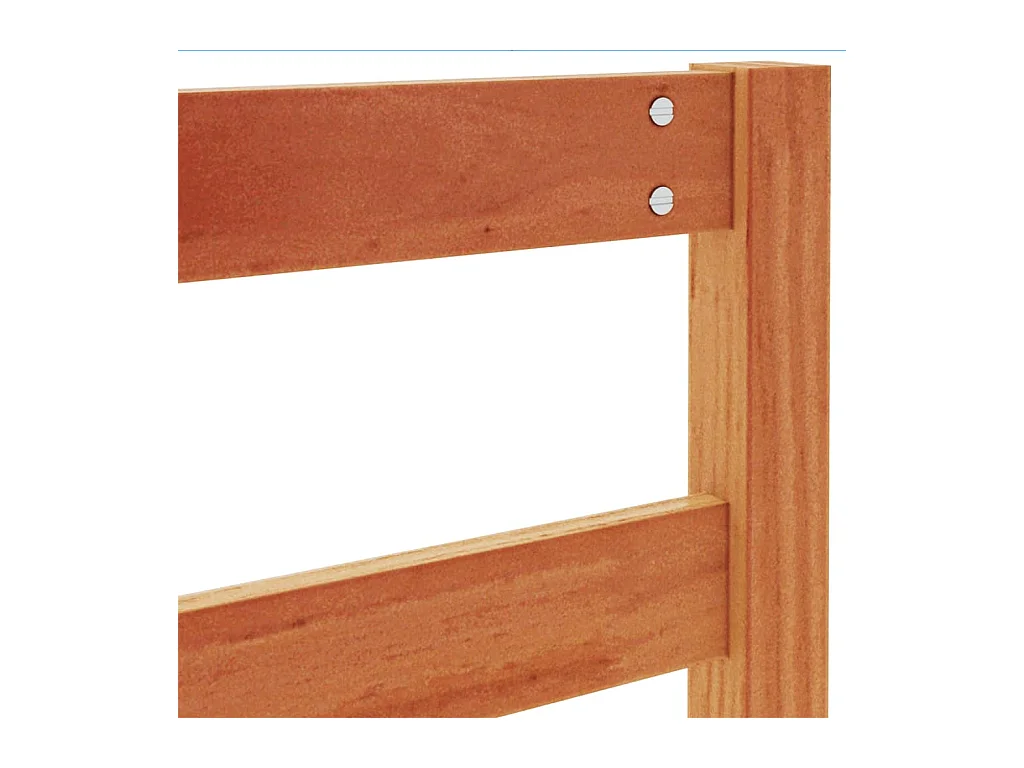 Cabecero encerado marrón 135 cm madera maciza de pino