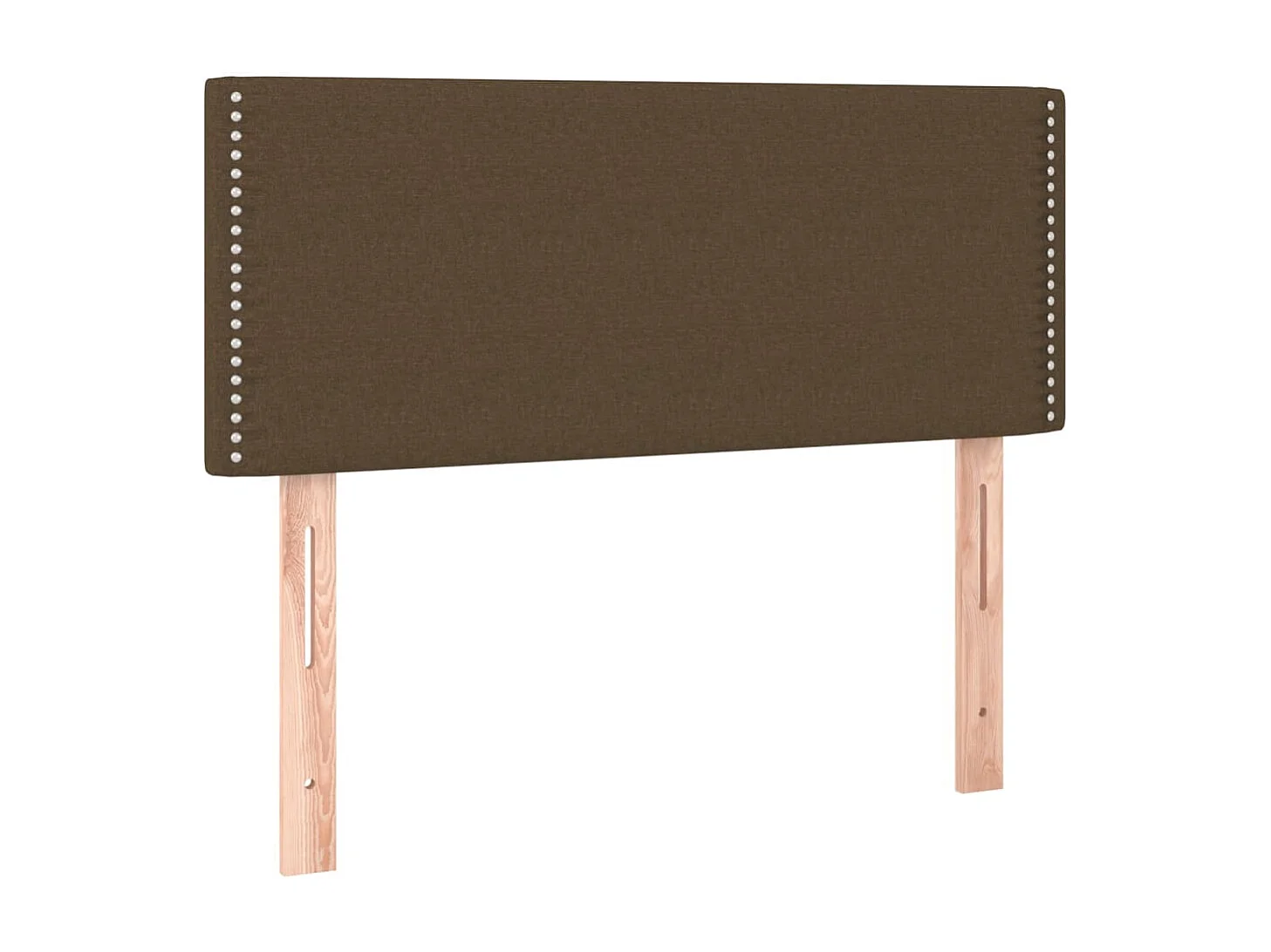 Testiera LED marrone scuro 100x5x78/88 cm Tessuto