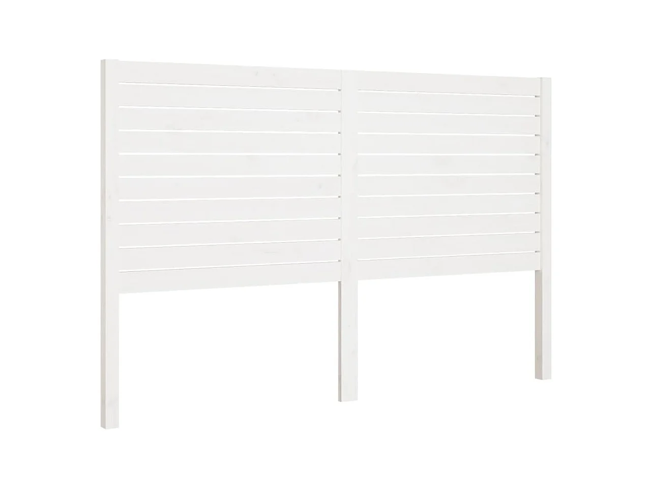 Wit hoofdeinde 166x4x100 cm Massief grenenhout