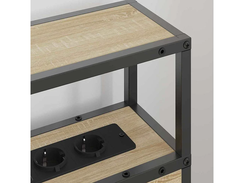 Testiera contenitore in rovere Sonoma da 90 cm in legno ingegnerizzato