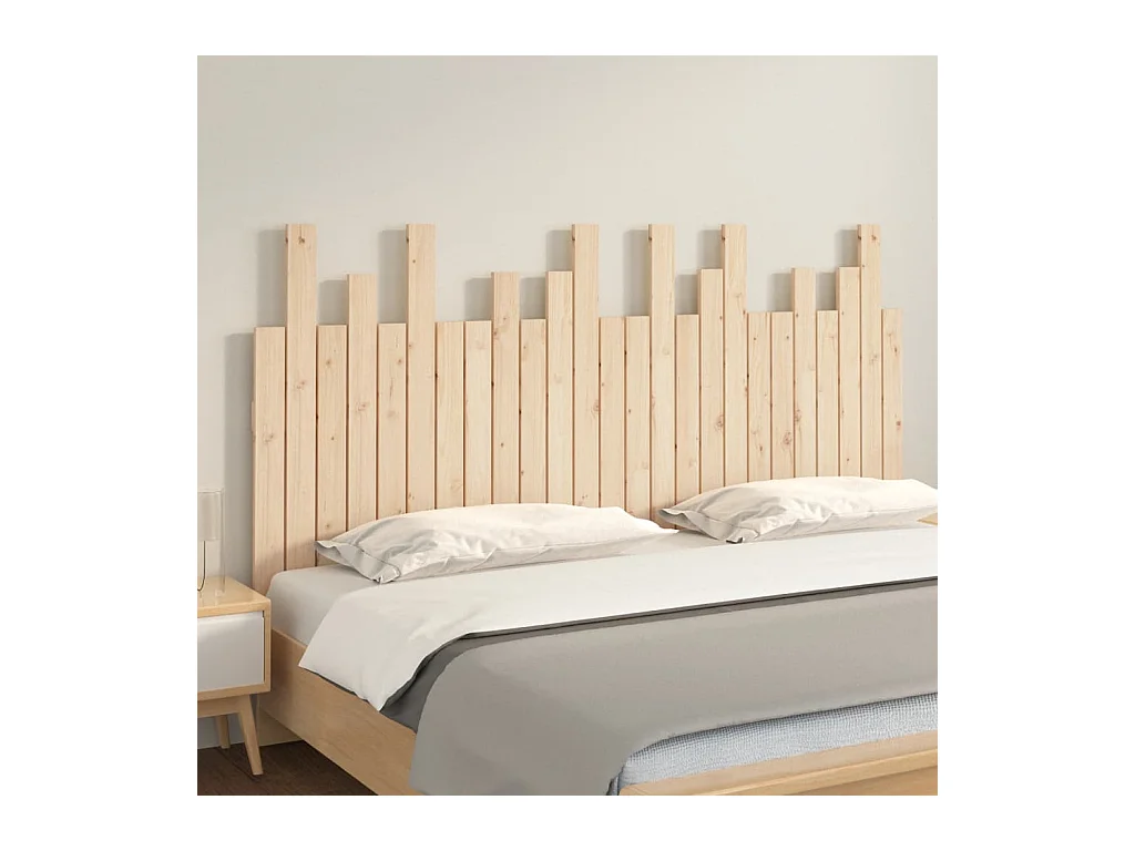 Cabecero de pared 159,5x3x80 cm Madera maciza de pino