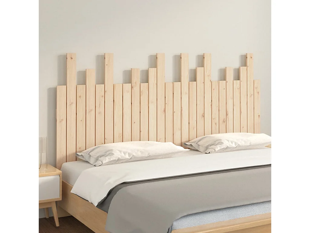 Testiera a muro 159,5x3x80 cm Legno massello di pino