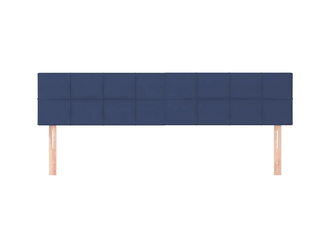 Têtes de lit 2 pcs Bleu 80x5x78/88 cm Tissu