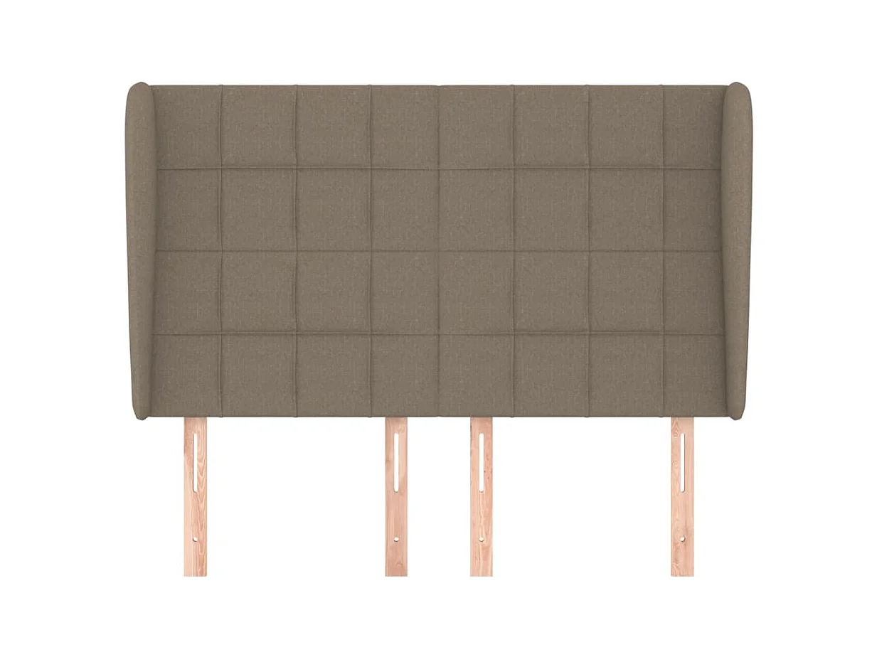 Tête de lit avec oreilles Taupe 147x23x118/128 cm Tissu