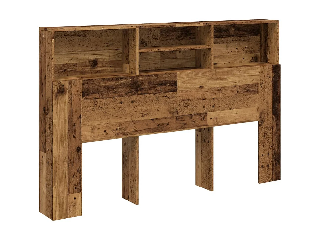 Armoire de tête de lit vieux bois 160x19x103,5 cm