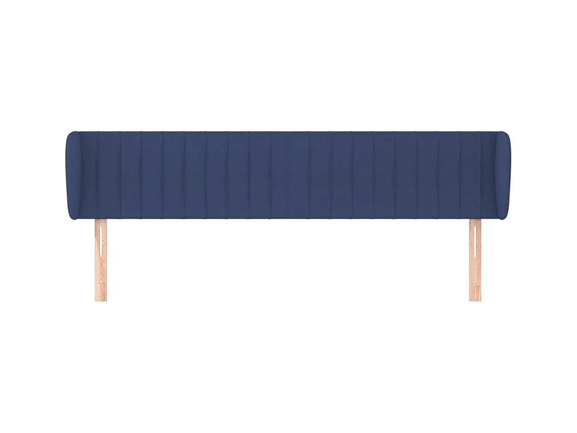 Hoofdbord met oren Blauw 183x23x78/88 cm Stof