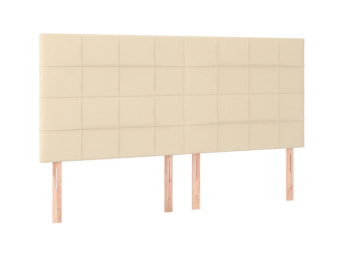 Cabecero LED Crema 160x5x118/128 cm Tela