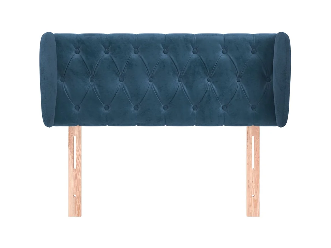 Hoofdbord met vleugels Donkerblauw 103x23x78/88 cm Fluweel