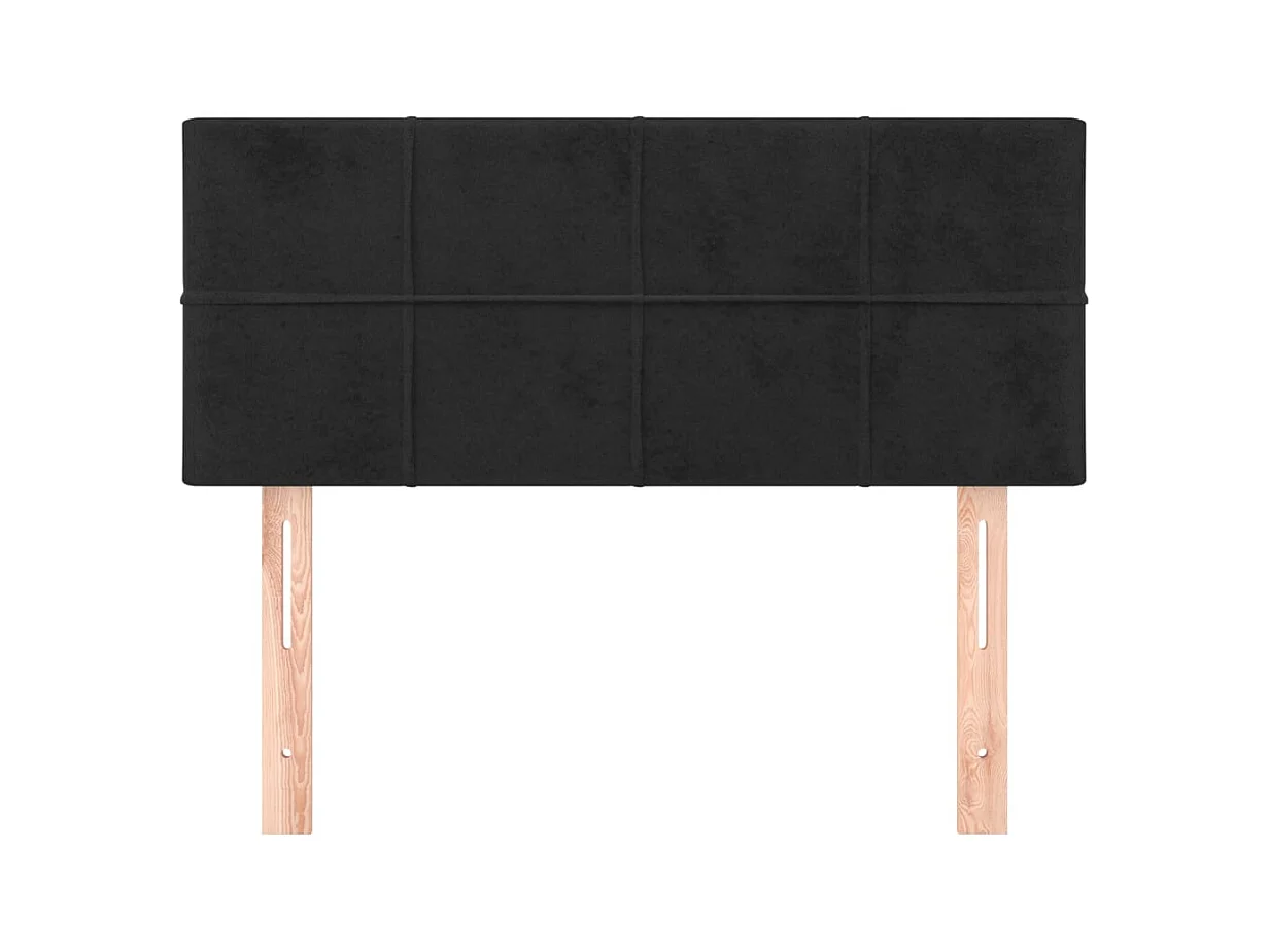 Zwart hoofdbord 90x5x78/88 cm Fluweel