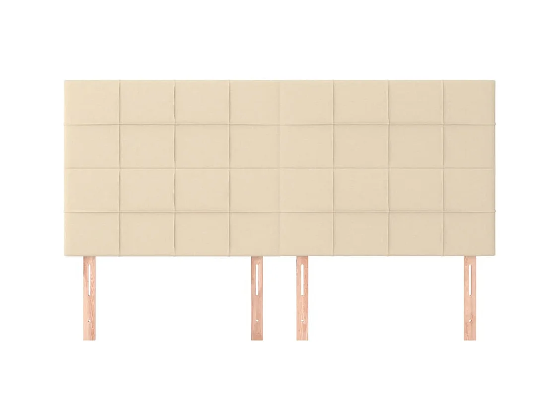 Cabeceros 4 piezas Crema 80x5x78/88 cm Tela