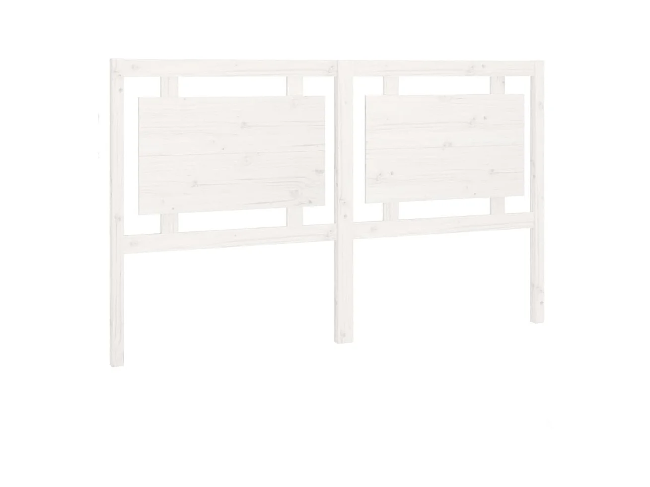 Wit hoofdeinde 165,5x4x100 cm Massief grenenhout