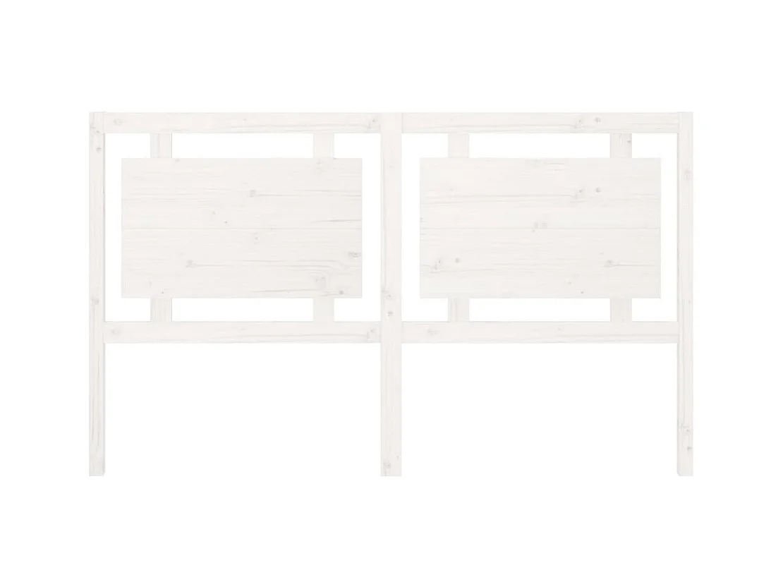 Wit hoofdeinde 165,5x4x100 cm Massief grenenhout