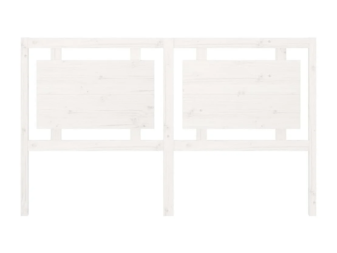 Wit hoofdeinde 165,5x4x100 cm Massief grenenhout