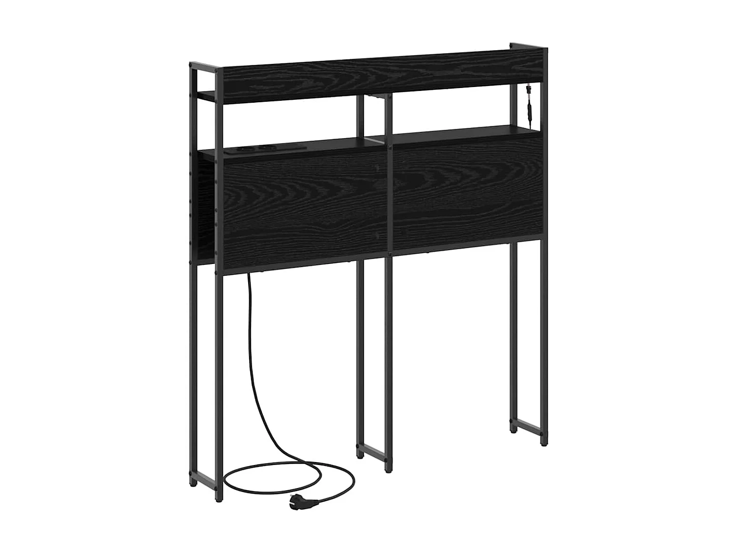 Cabecero con estante Roble negro 80 cm Madera de ingeniería