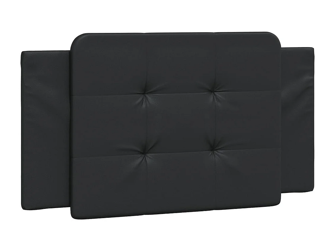 Cojín cabecero negro 100 cm piel sintética