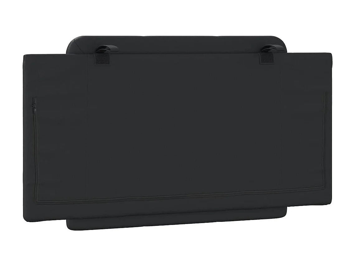 Cojín cabecero negro 100 cm piel sintética