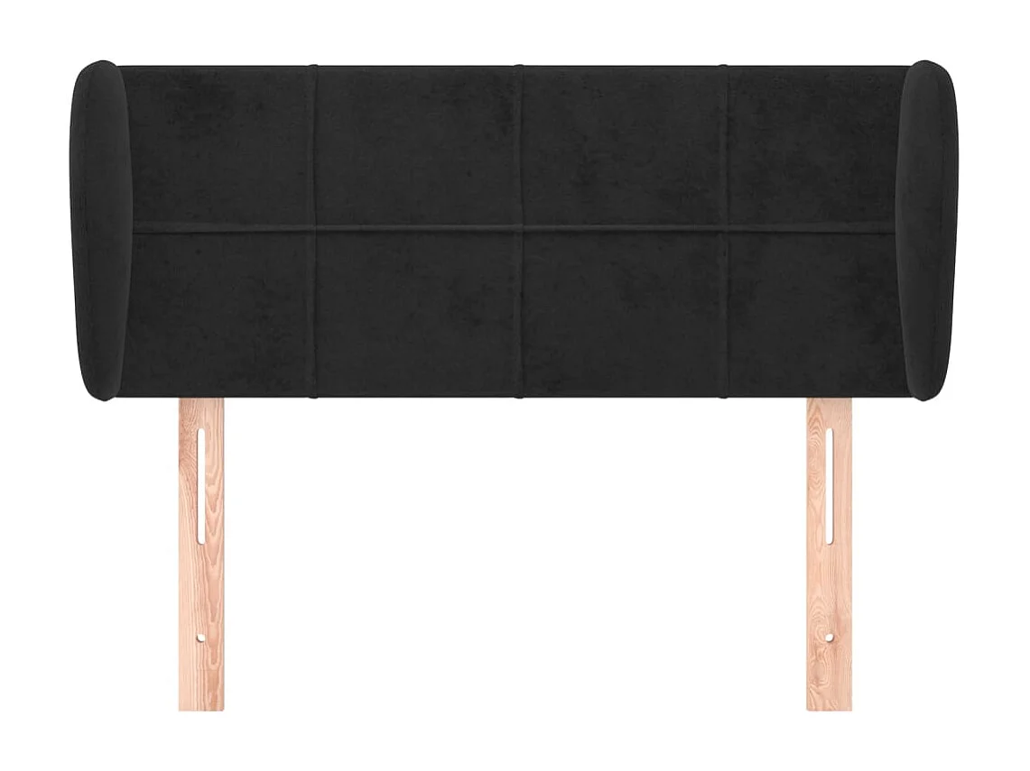 Tête de lit avec oreilles Noir 93x23x78/88 cm Velours