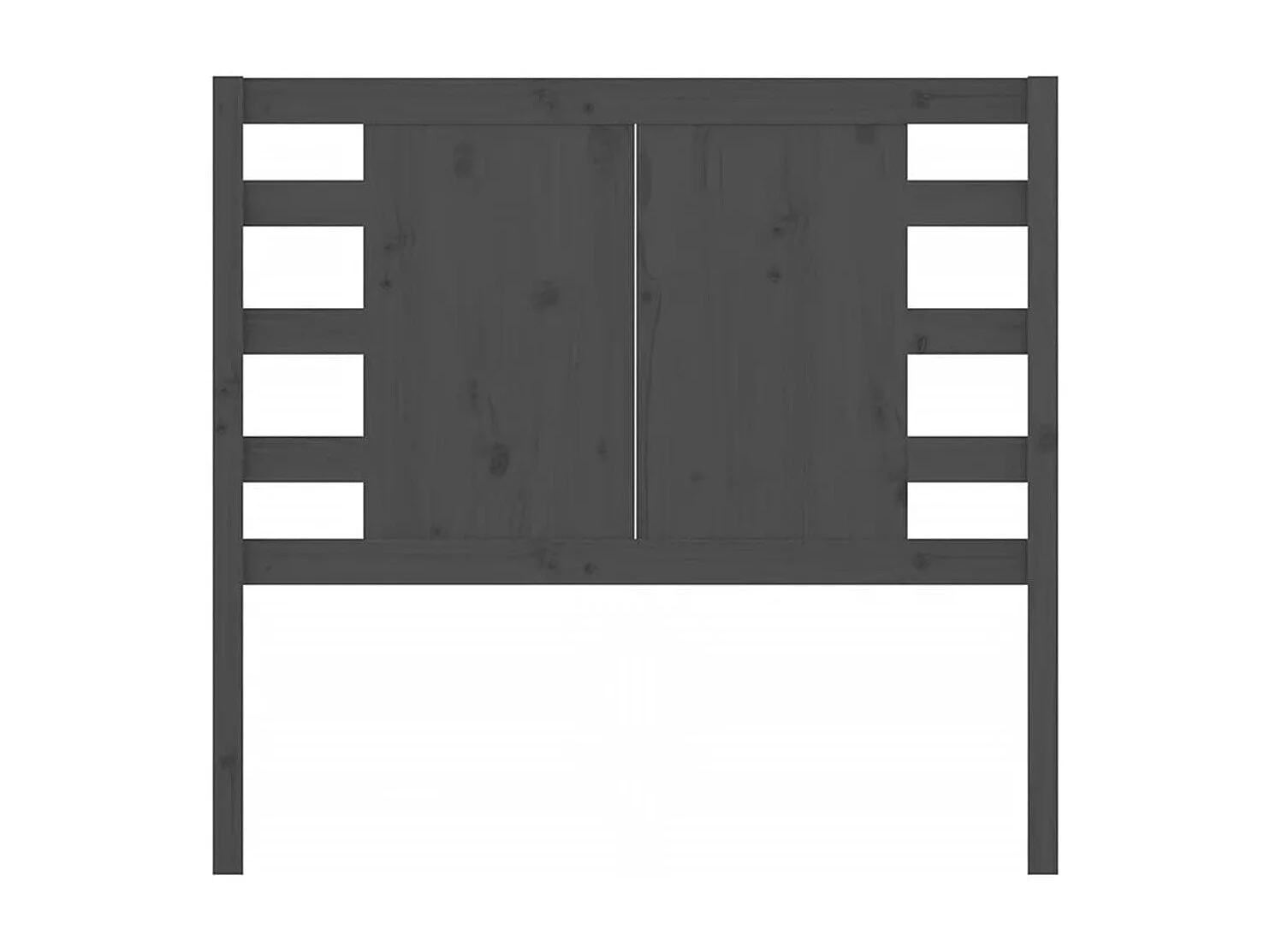 Grijs hoofdbord 96x4x100 cm Massief grenenhout