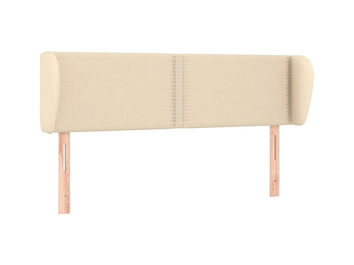 Cabecero con alas Crema 147x23x78/88 cm Tela