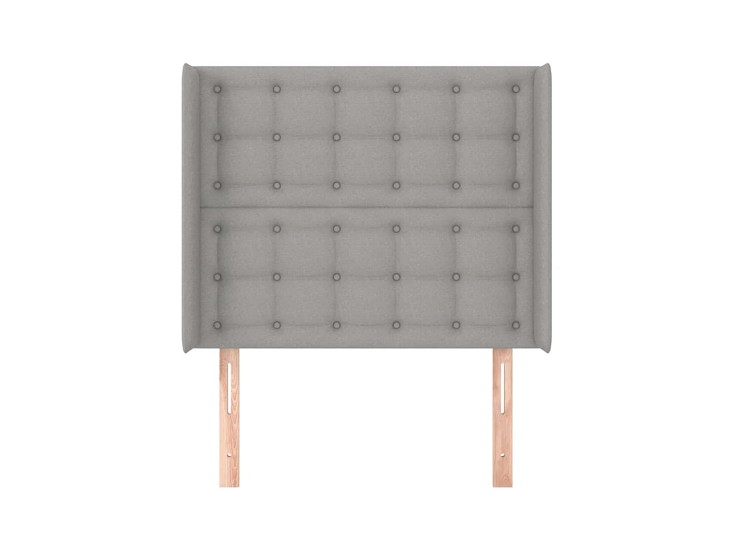 Kopfteil mit Flügeln Hellgrau 83x16x118/128 cm Stoff