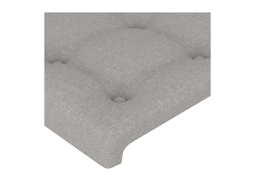 Kopfteil mit Flügeln Hellgrau 83x16x118/128 cm Stoff