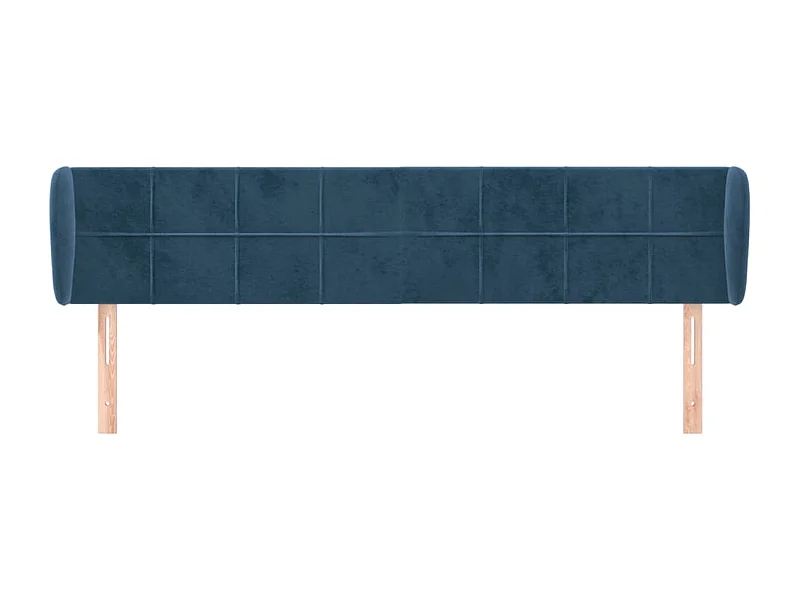 Hoofdbord met vleugels Donkerblauw 203x23x78/88 cm Fluweel