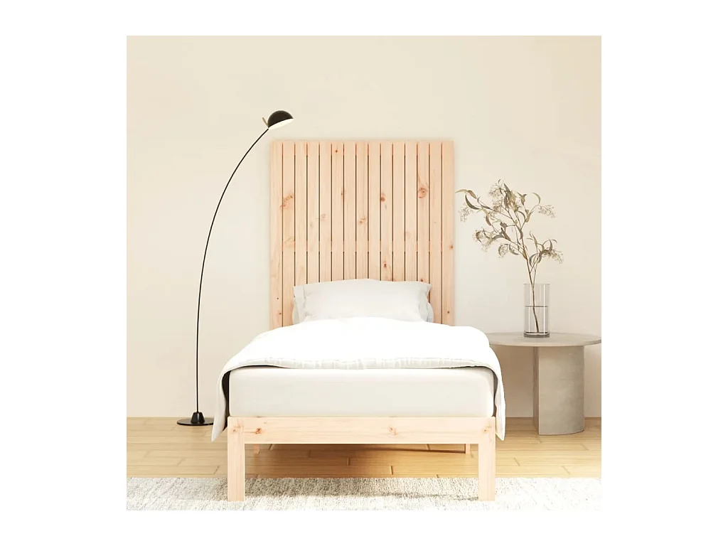 Cabecero de pared 95,5x3x110 cm Madera maciza de pino