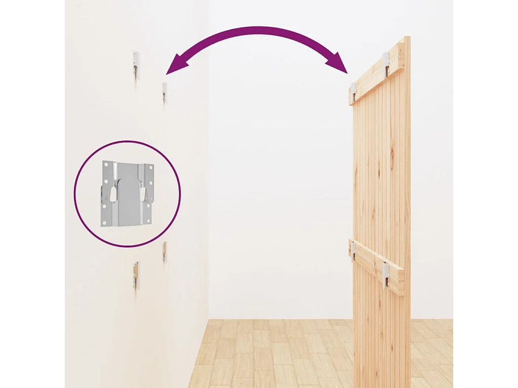 Cabecero de pared 95,5x3x110 cm Madera maciza de pino