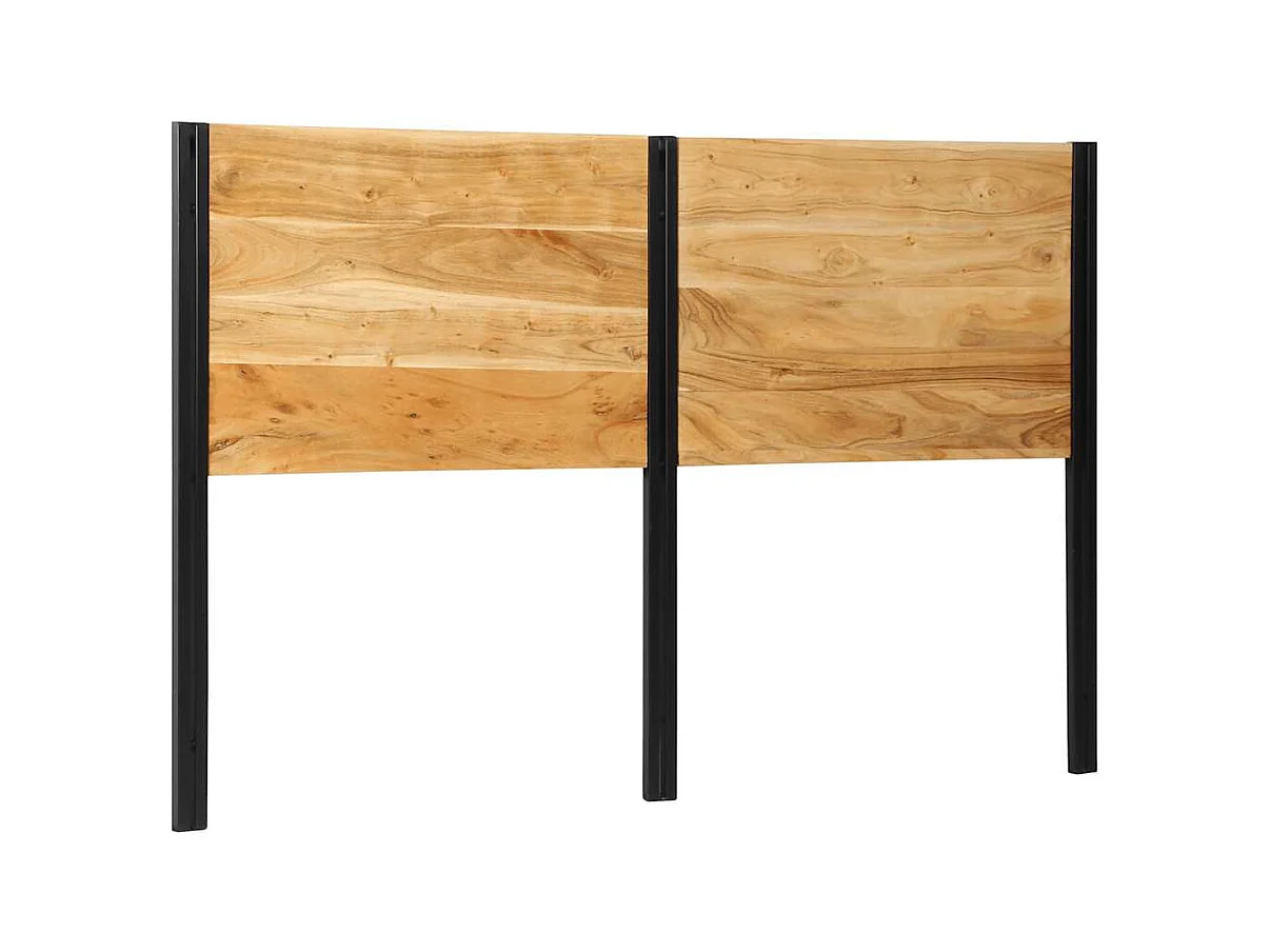 Hoofdbord van 160 cm in massief acaciahout en ijzer