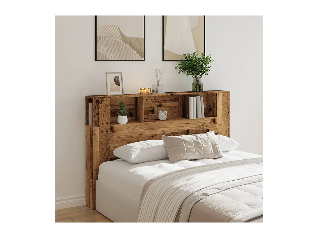 Cabecero de cama de madera antigua 160x18,5x103,5 cm