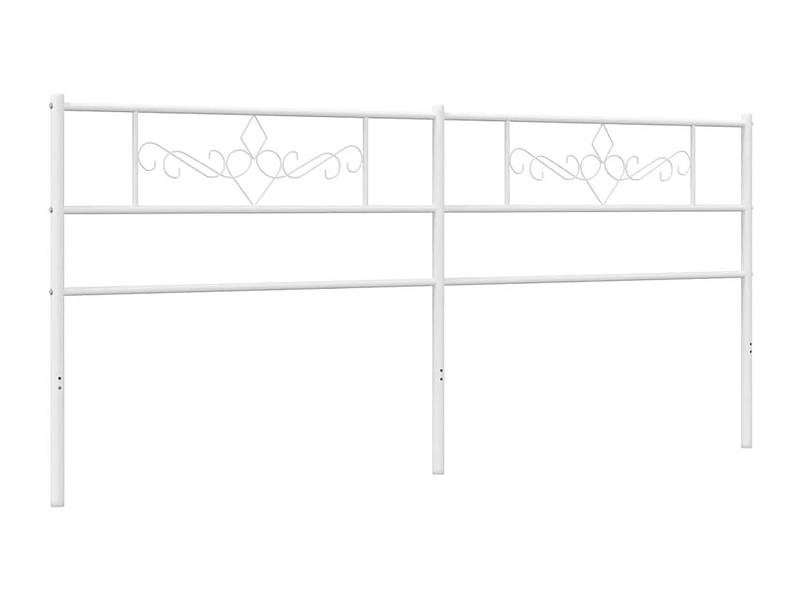Testiera in metallo bianco 180 cm
