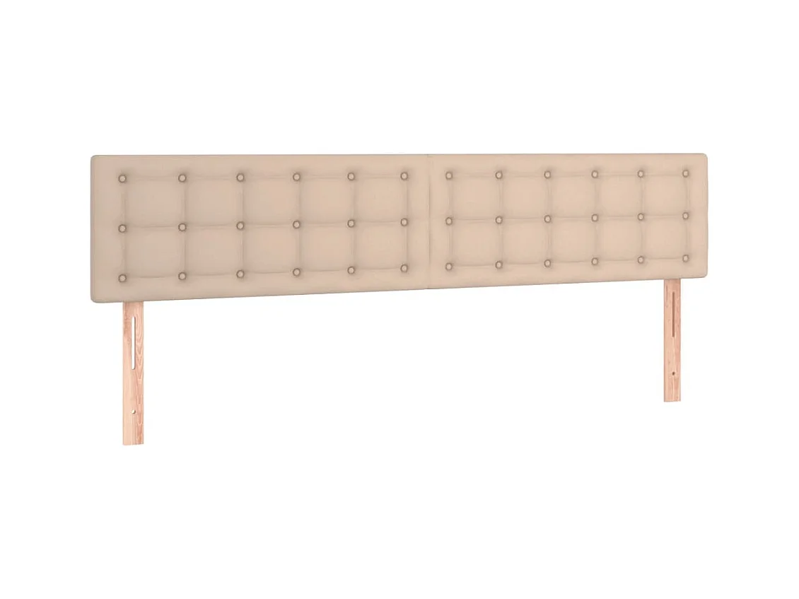 LED-Kopfteil Cappuccino 180x5x78/88 cm Kunstleder