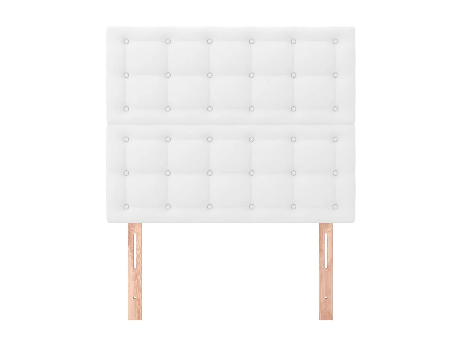 Hoofdborden 2 stuks Wit 100x5x78/88 cm Kunstleer