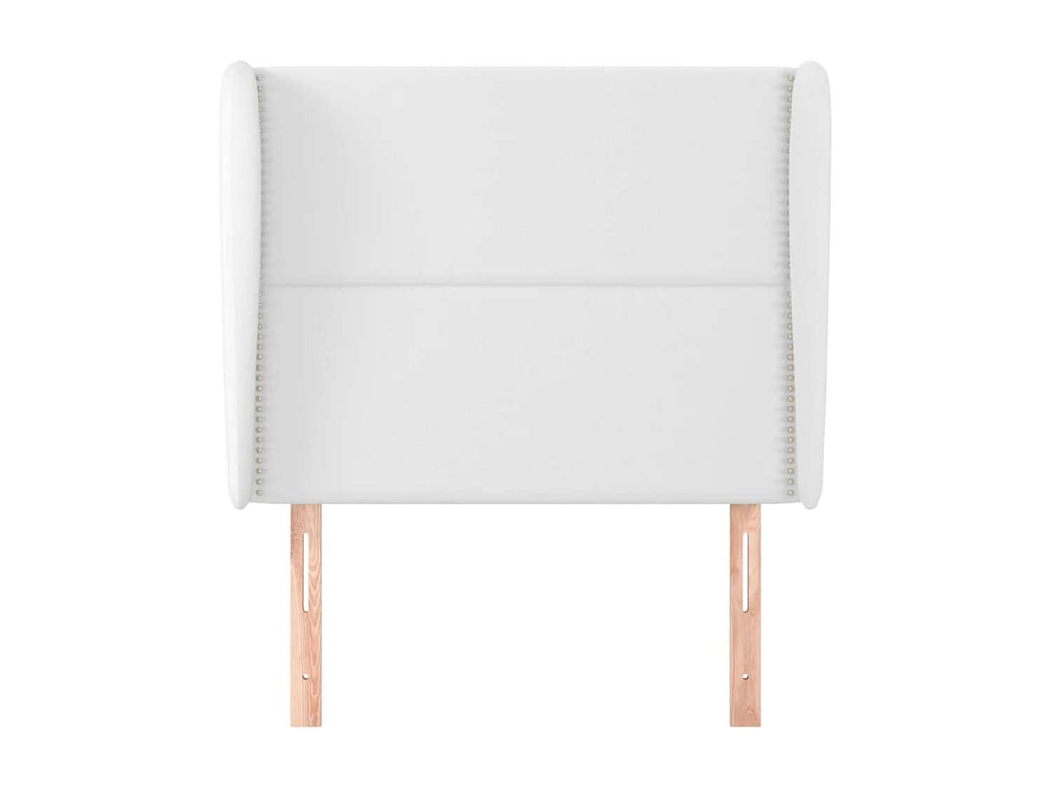 Testiera con ali Bianco 103x23x118/128 cm Ecopelle