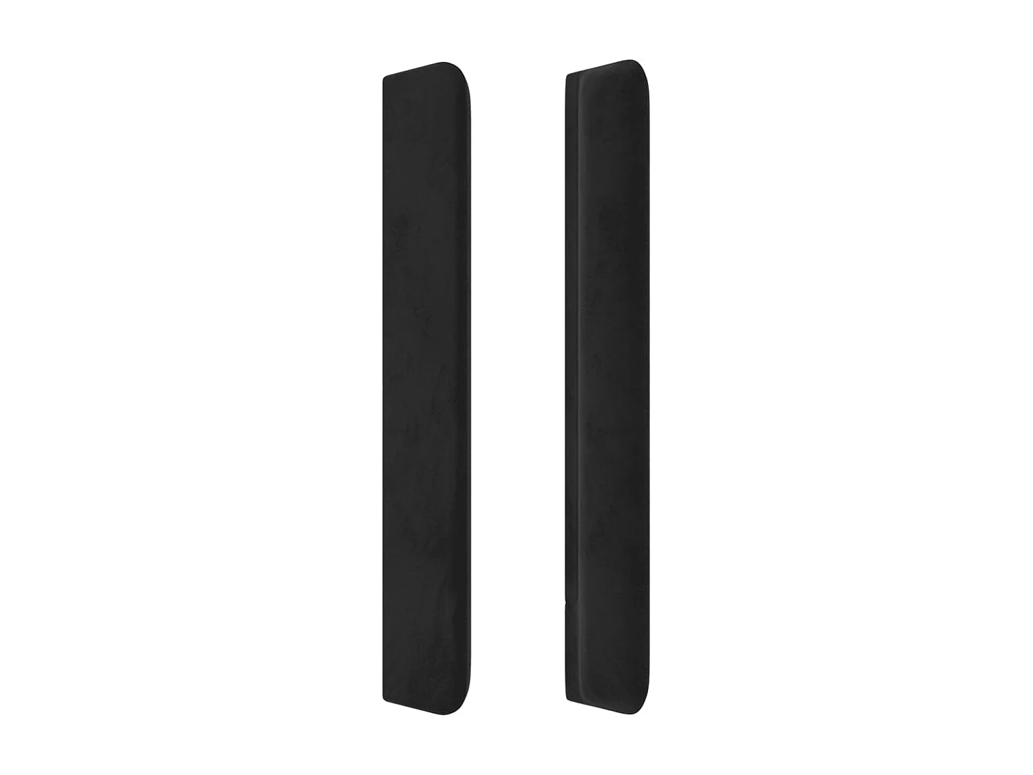 Tête de lit avec oreilles Noir 183x16x118/128 cm Velours