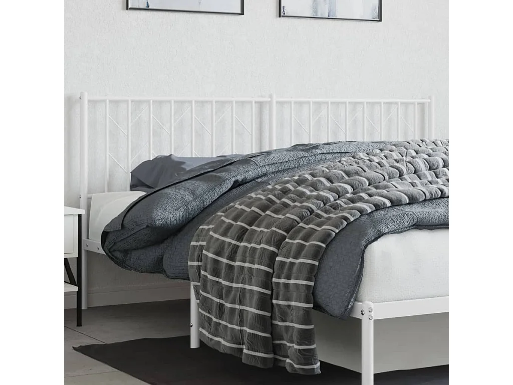 Weißes Metallkopfteil 180 cm