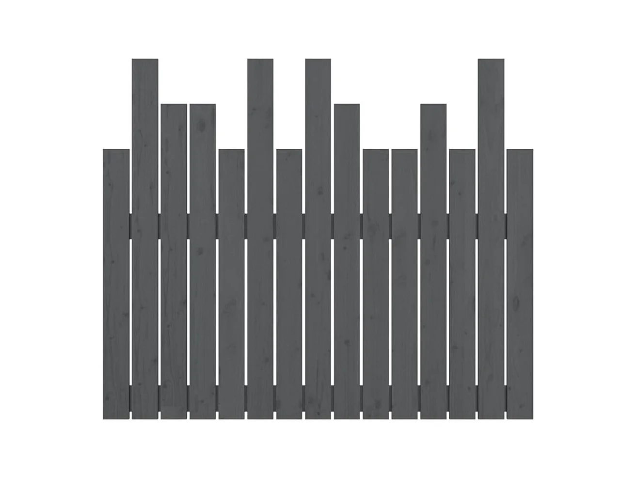 Cabecero de pared Gris 95,5x3x80 cm Madera maciza de pino