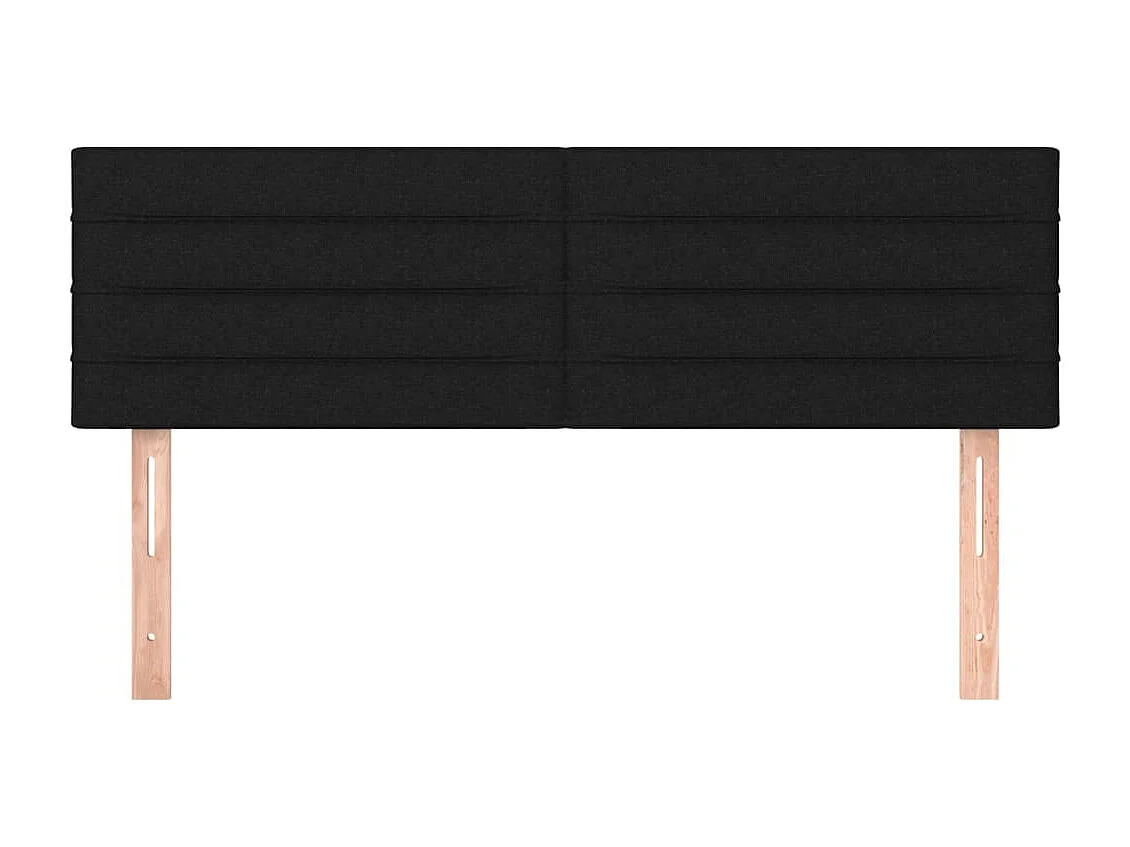 Hoofdborden 2 stuks Zwart 72x5x78/88 cm Stof