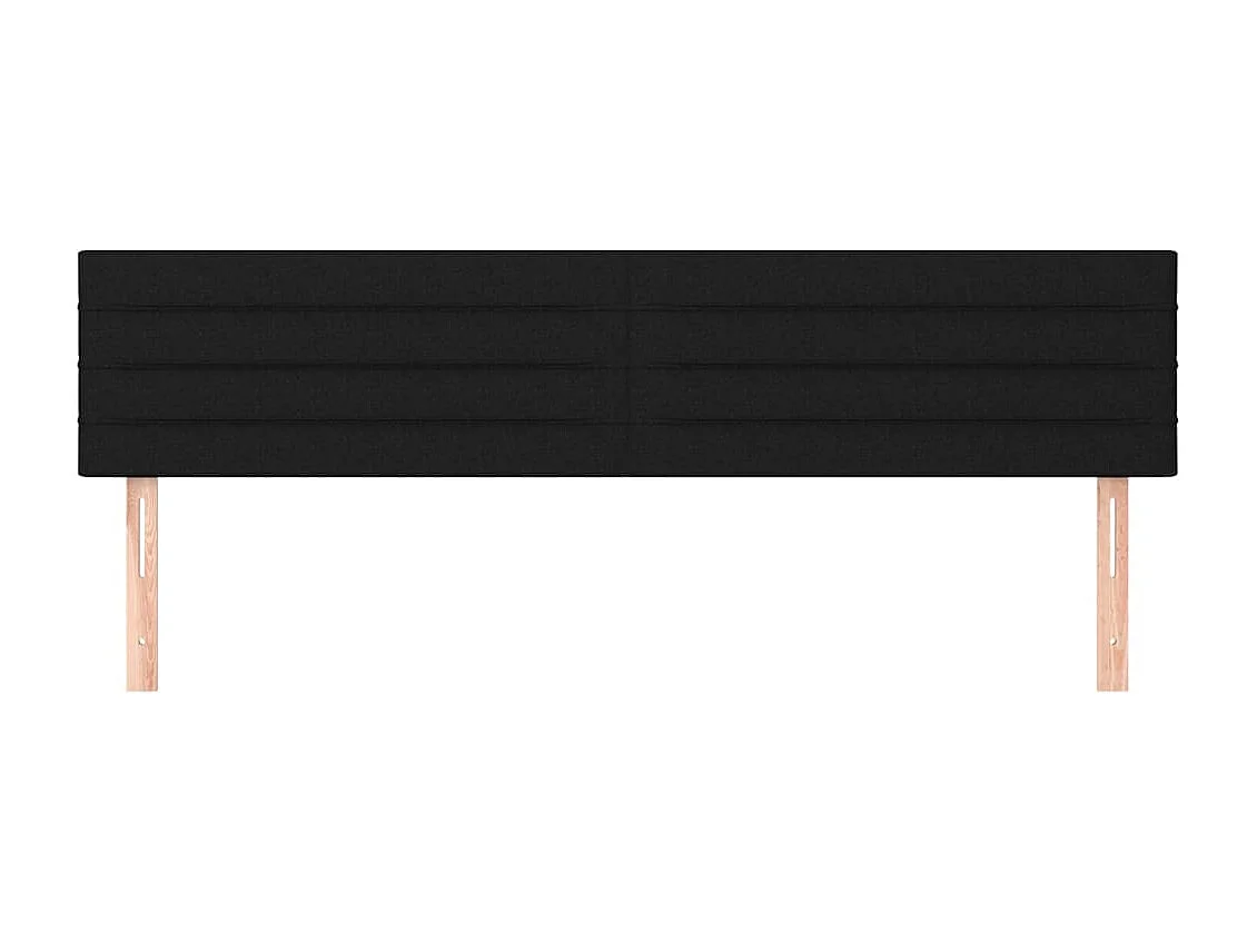 Têtes de lit 2 pcs Noir 80x5x78/88 cm Tissu