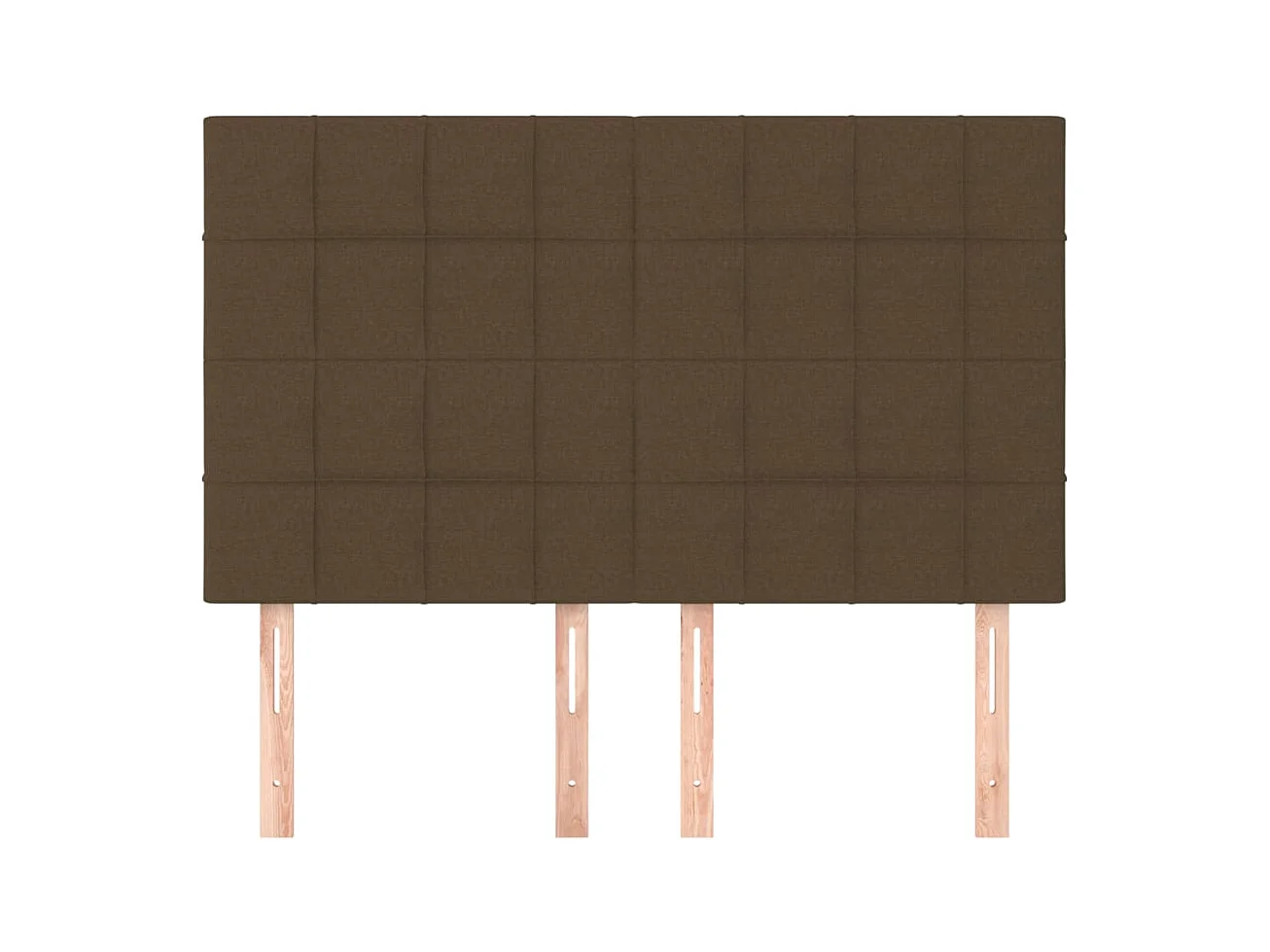 Hoofdborden 4 stuks Donkerbruin 72x5x78/88 cm Stof