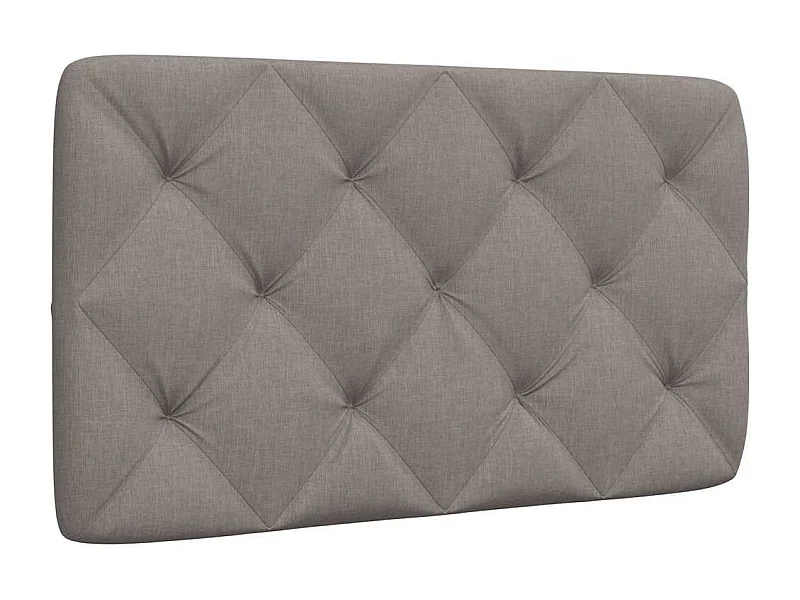 Coussin de tête de lit taupe 90 cm tissu