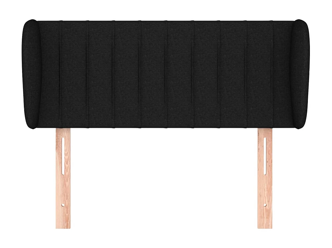 Testiera con ali Nero 103x23x78/88 cm Tessuto