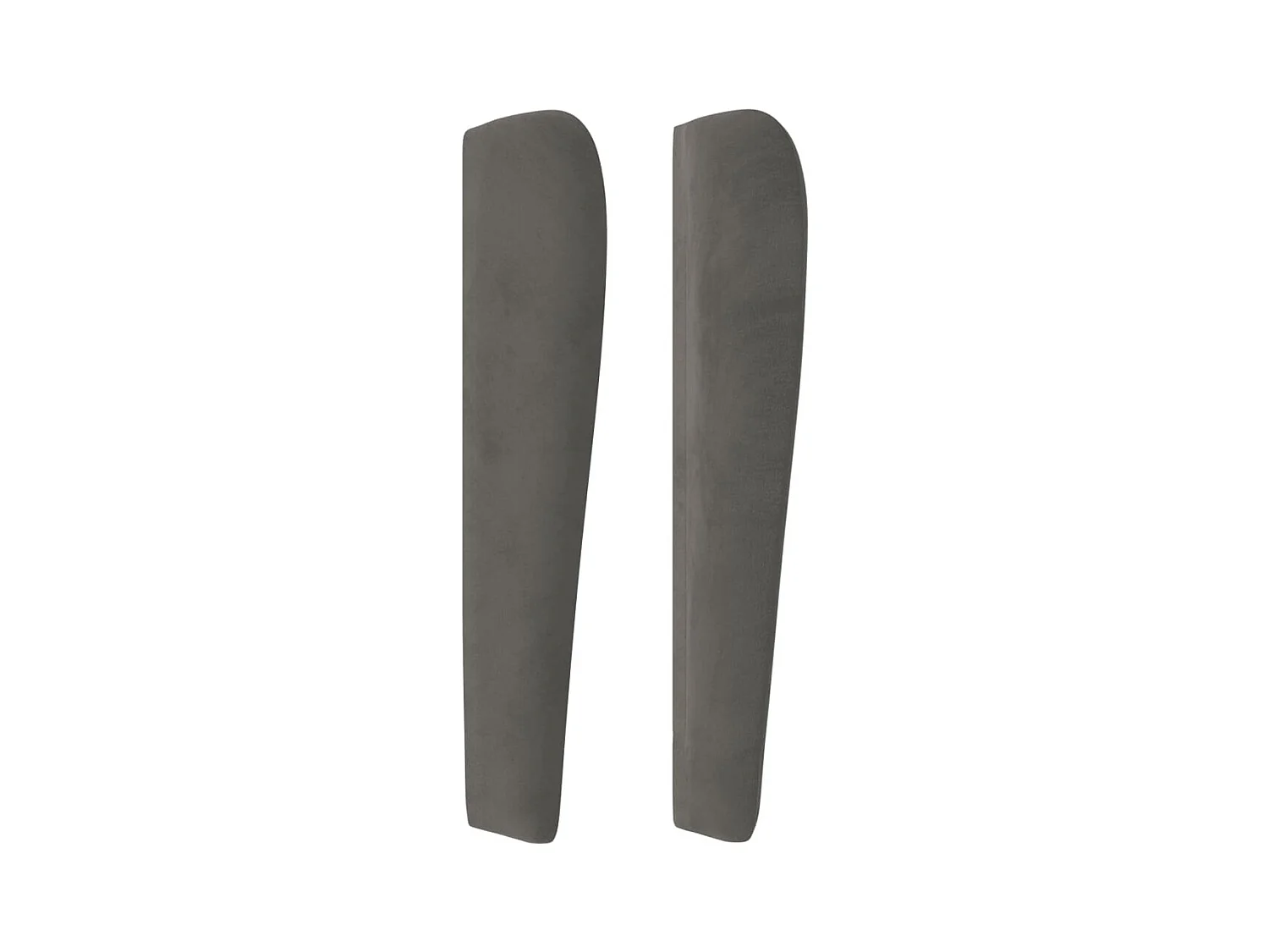 Tête de lit avec oreilles Gris foncé 147x23x118/128 cm Velours